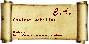 Czeiner Achilles névjegykártya